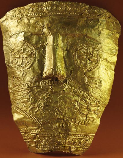 Νεκρική μάσκα, νεκροταφείο Εποχής Σιδήρου, Αρχοντικό Γιαννιτσών.Death mask, Iron Age cemetery of Archontiko.