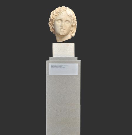 H μαρμάρινη κεφαλή του Μεγάλου Αλεξάνδρου